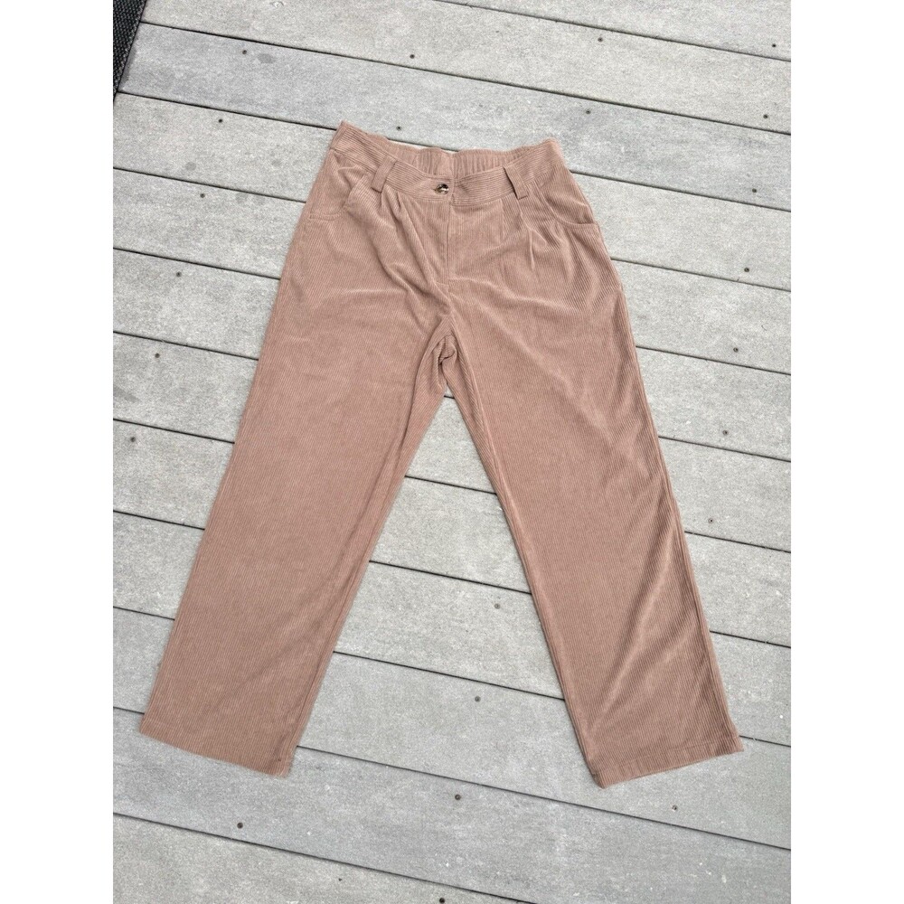 HALARA Flex Corduroy High Waisted Straight Leg Trouser L Mocha Brown